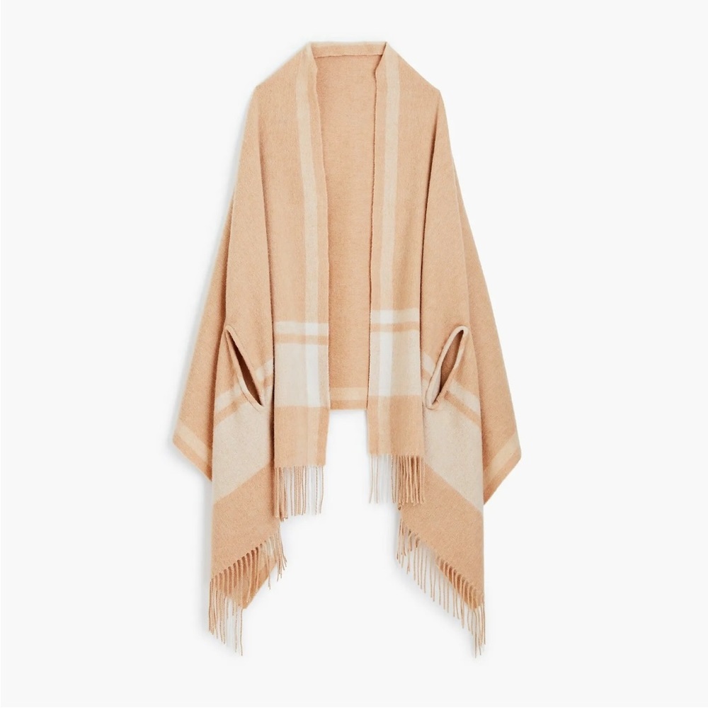 J.Crew Heather Camel Wool Cape-Scarf